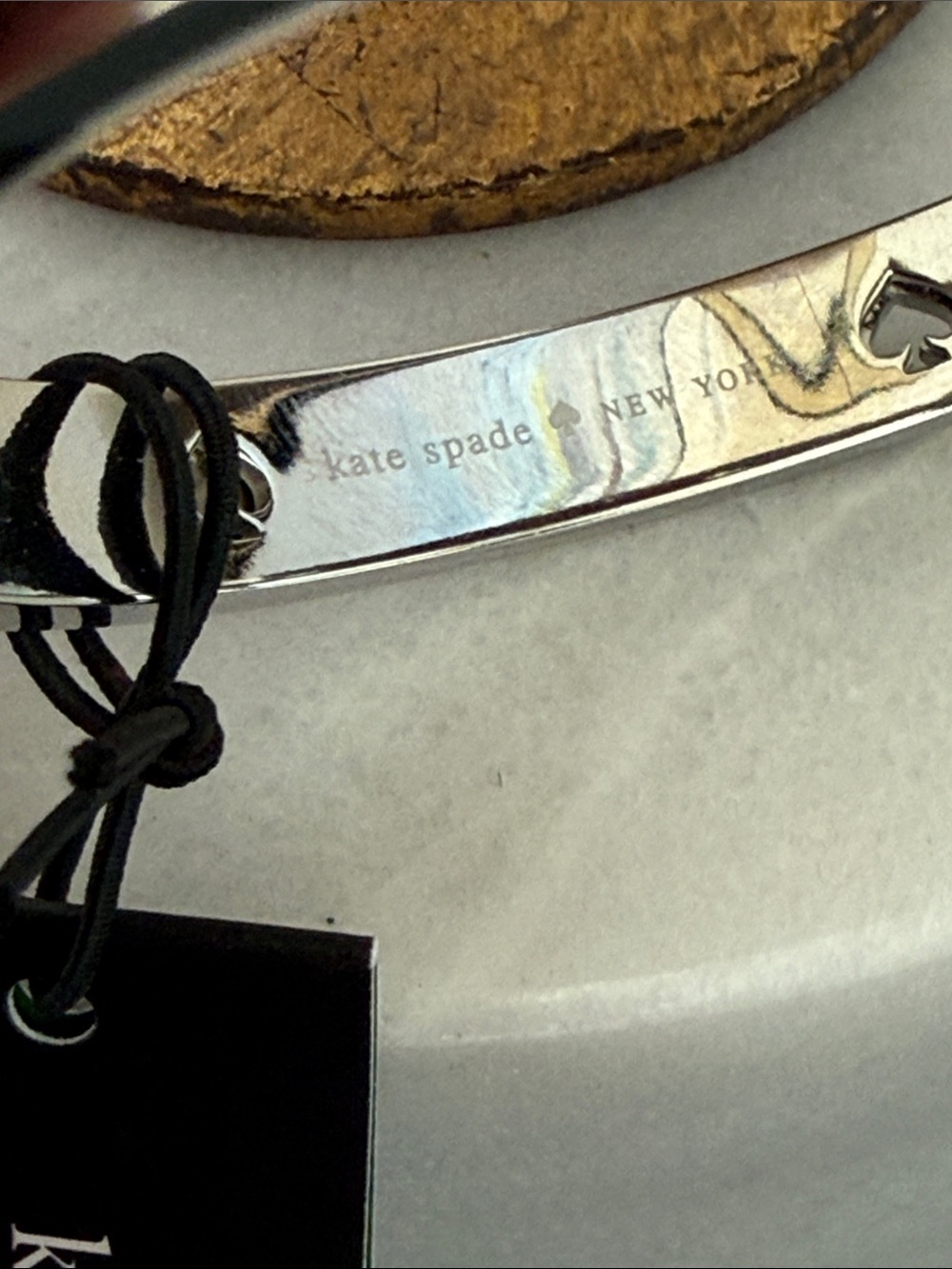 Kate Spade Silver Hinged Bangle Bracelet - Picture 2 of 3